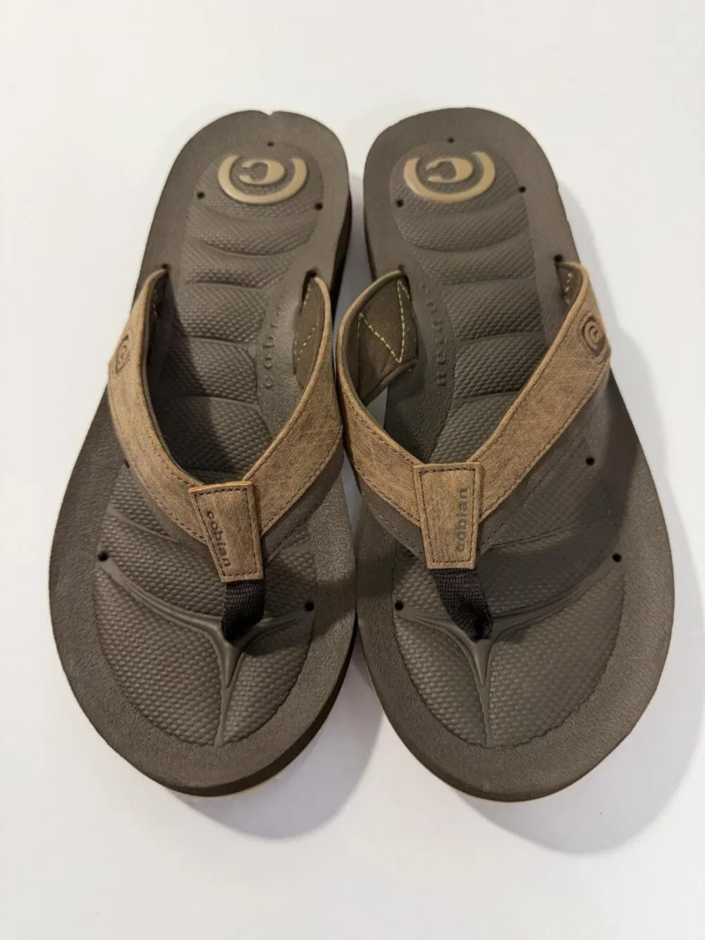 Cobian Sandals Mens 14 Brown Ulele Thong Flip Flop Comfort Slip On Casual